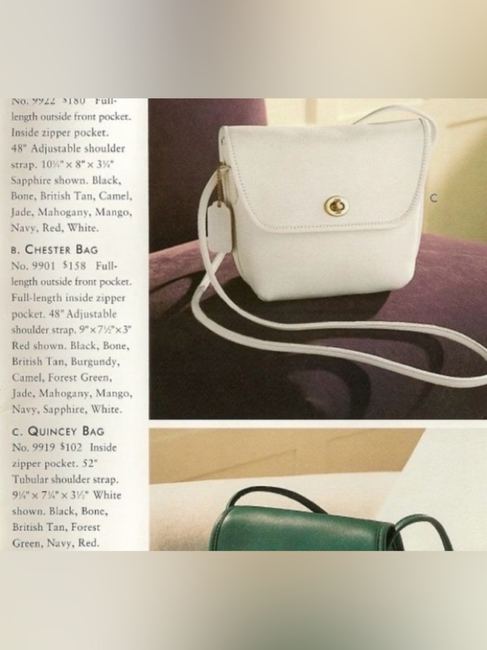 Vintage Coach Legacy Quincy Bag #9919 Bone Glove tanned Leather Crossbody - Picture 17 of 17